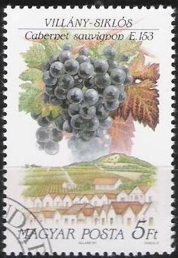 z vendido Hungria 1990 Scott 3256 Sello * Areas Produccion Vinos Cabernet Sauvignon Villany Siklos E153 5Ft Hongrie Magyar Posta Ungarn Hungary Ungheria Hongarije 